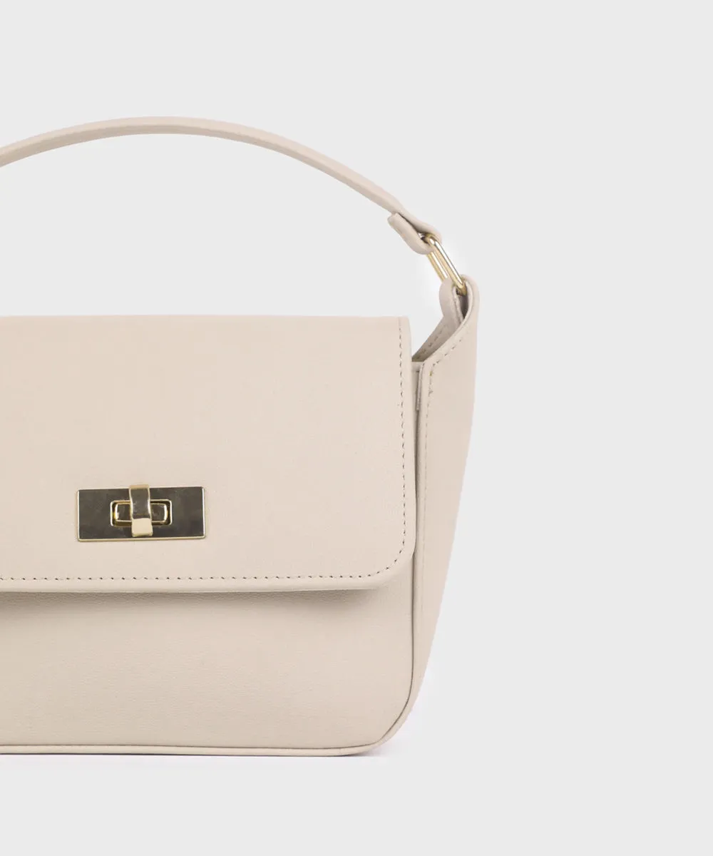 Off White Top Handle Bag