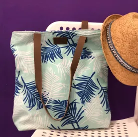 Palm Leaf Canvas Tote Bag LB406-Palm