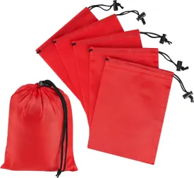 PALTERWEAR Drawstring Bag with Toggle - Nylon Cinch and Ditty Pouch (Red, 5 x 7 Inch)