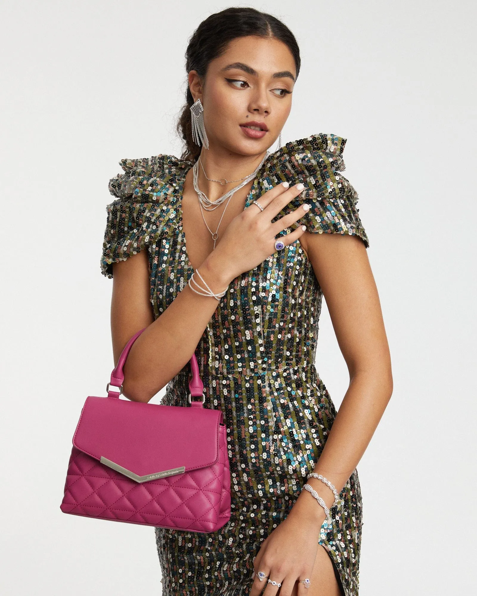 Pink Fiala Top Handle Bag