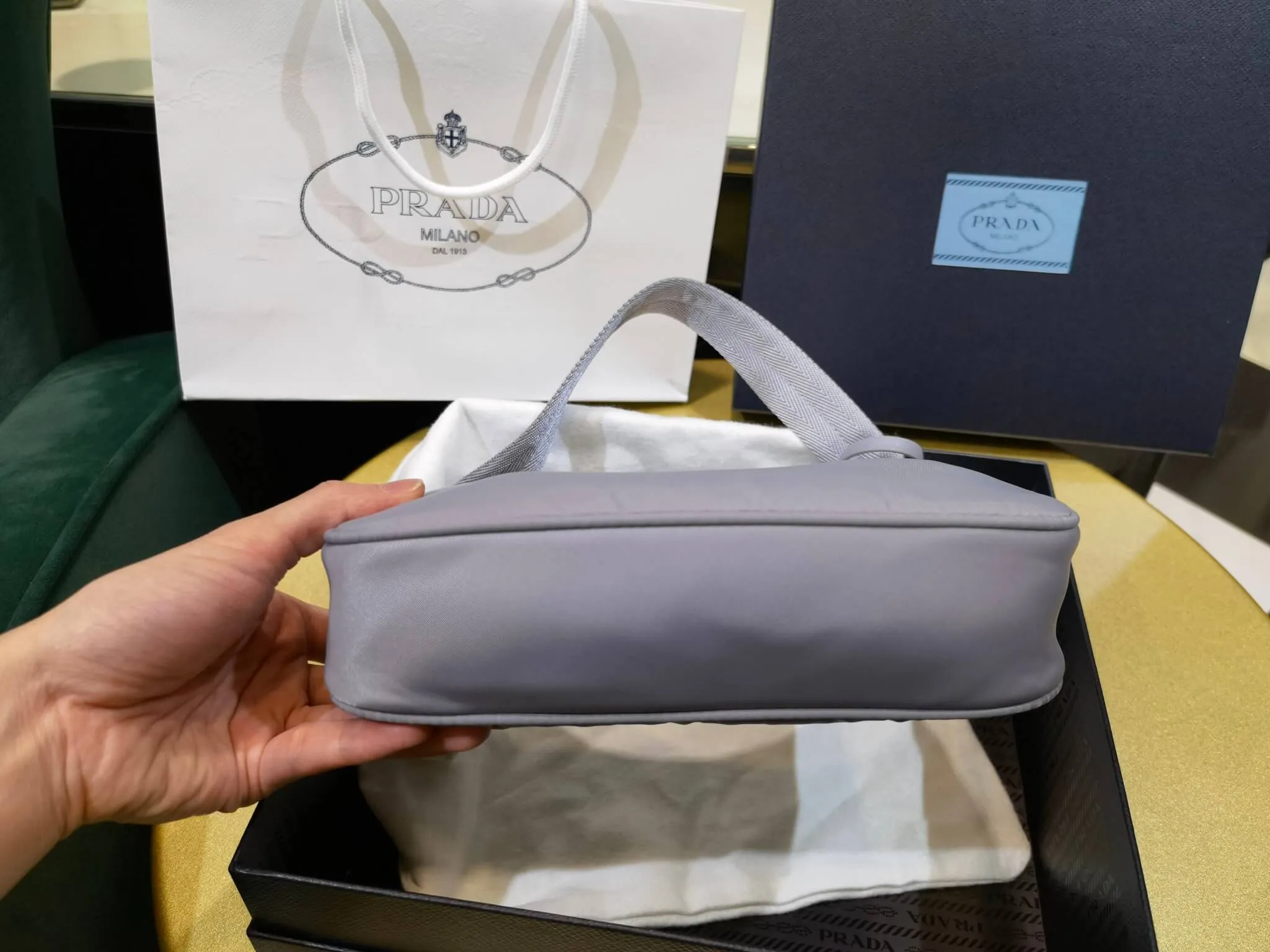 PRA Re-Nylon Prada Re-Edition 2000 mini bag Axillary pouch 1NE515 light purple