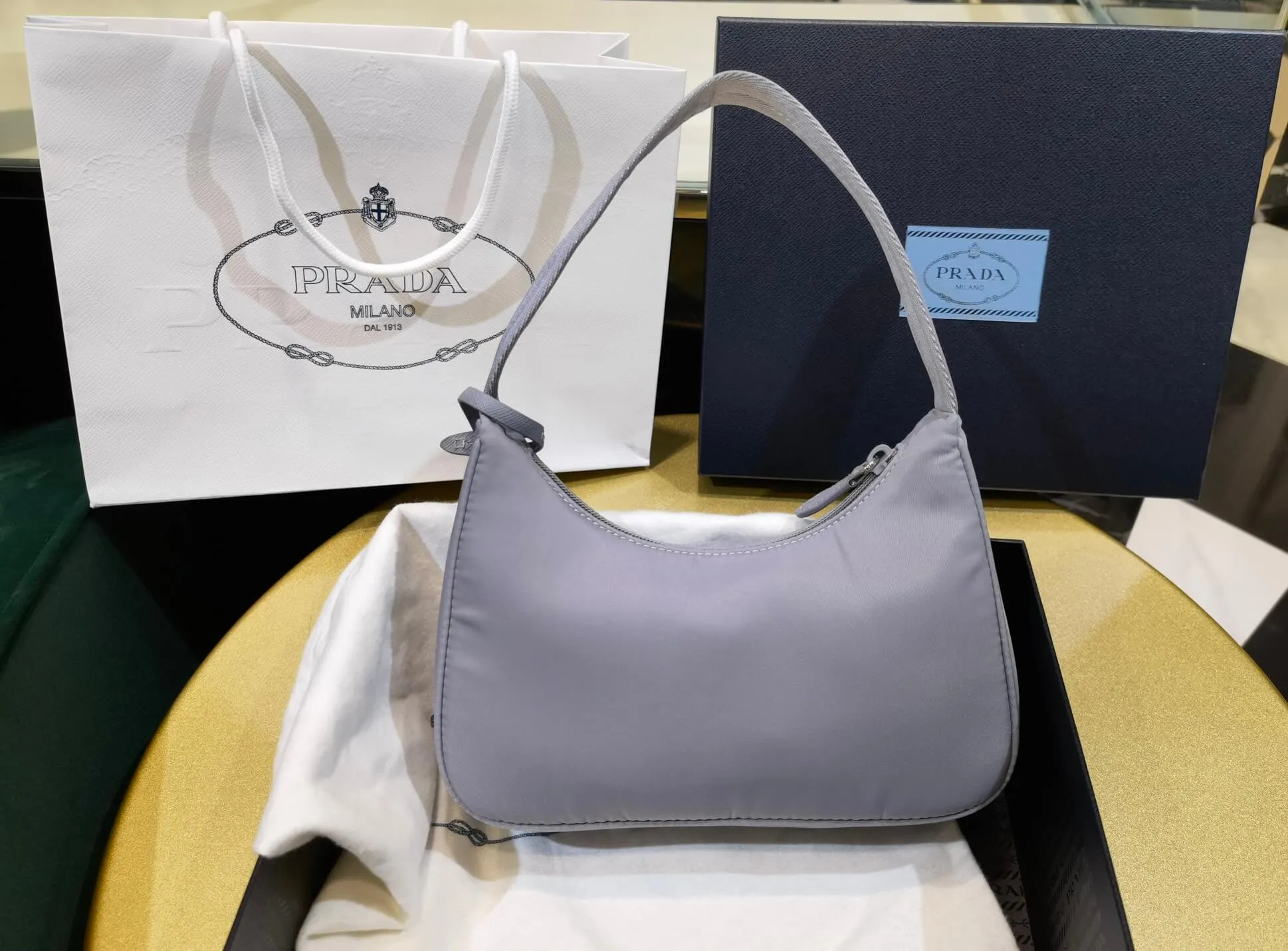 PRA Re-Nylon Prada Re-Edition 2000 mini bag Axillary pouch 1NE515 light purple