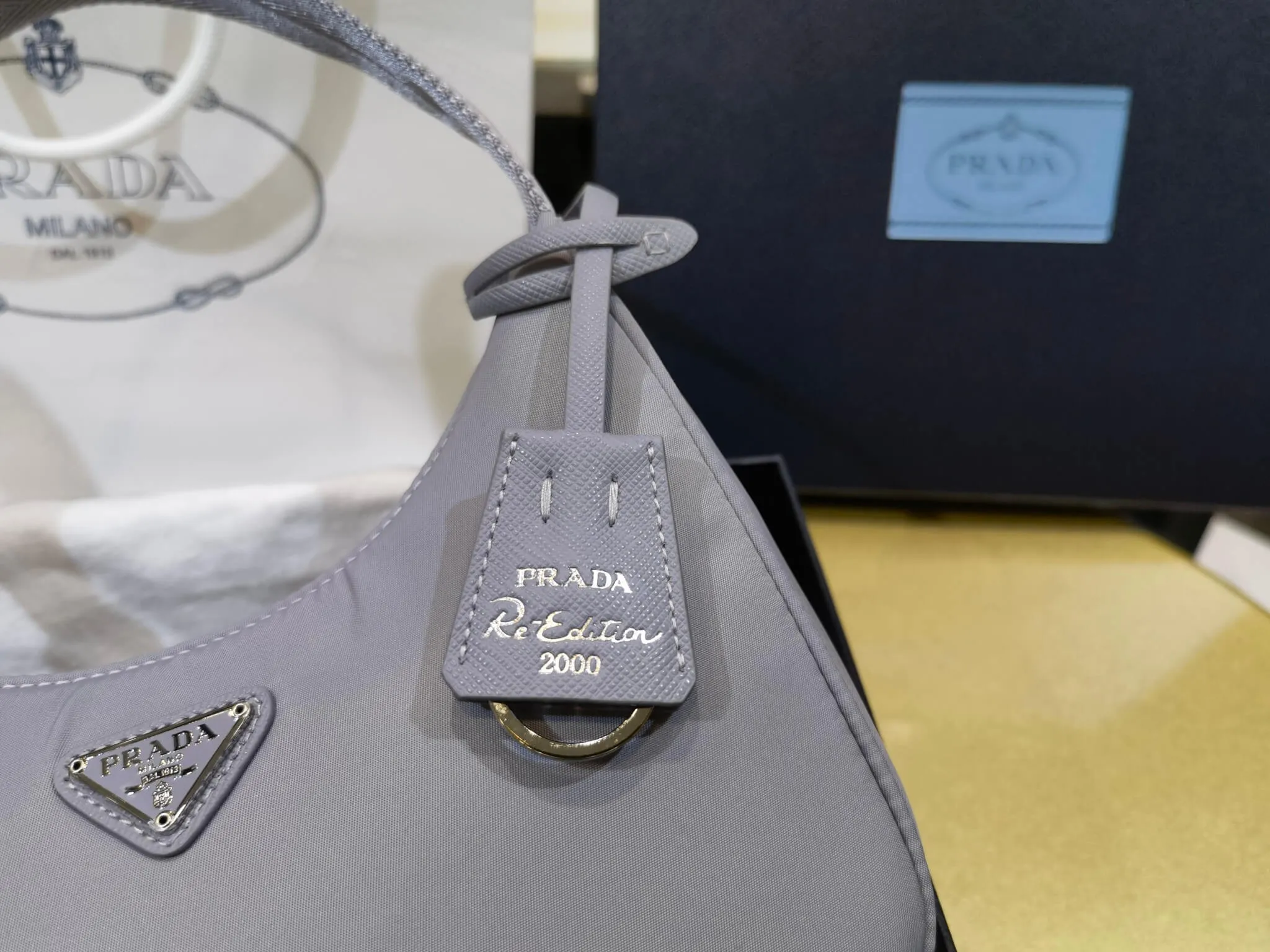 PRA Re-Nylon Prada Re-Edition 2000 mini bag Axillary pouch 1NE515 light purple