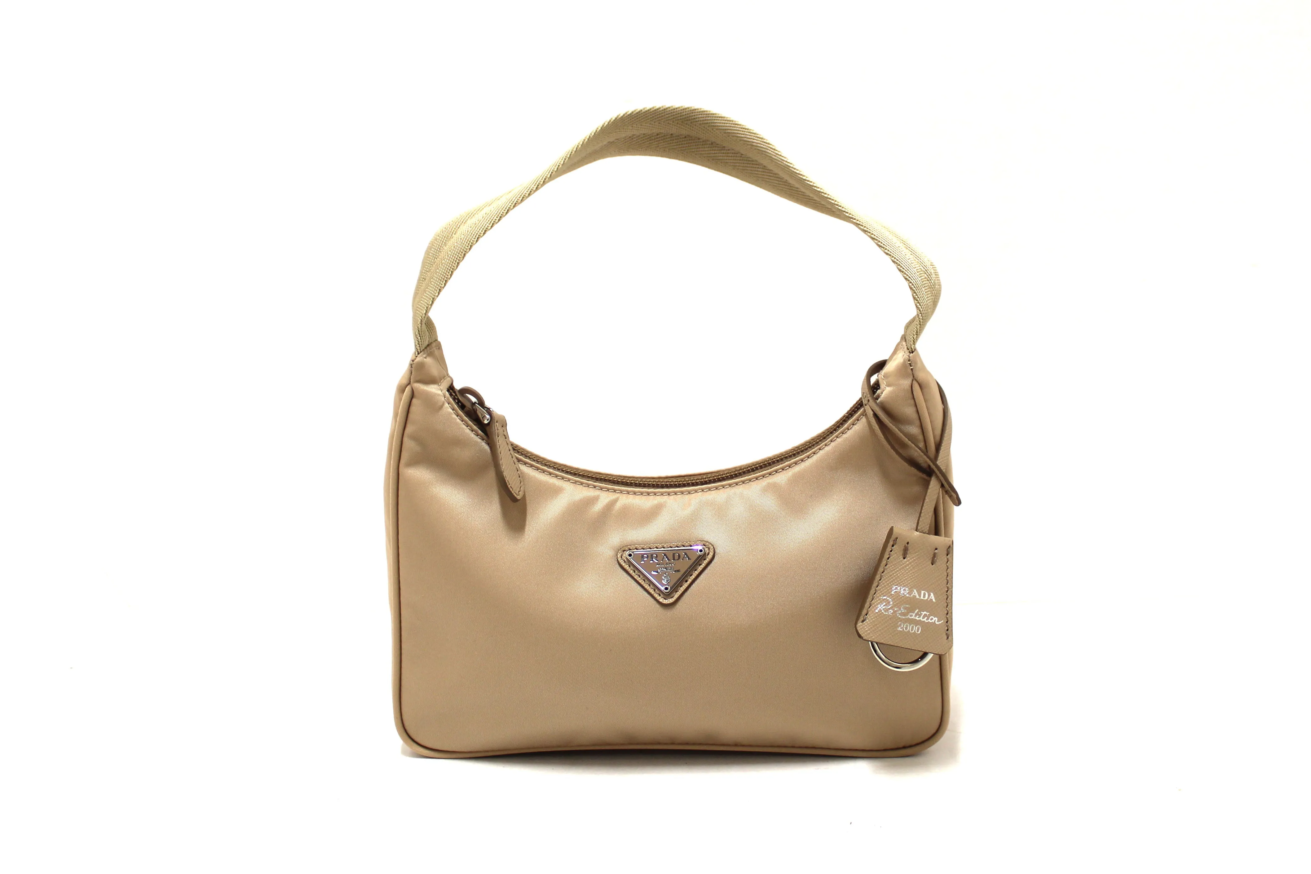Prada Desert Beige Re-Nylon Re-Edition 2000 Mini Shoulder Bag