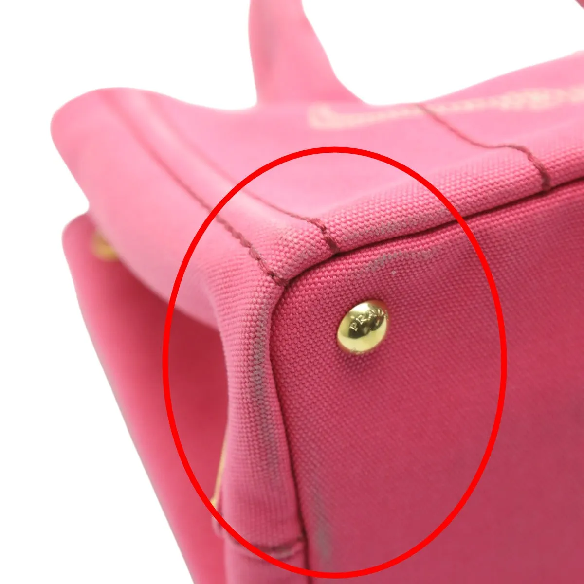 PRADA Tote Bag 1BG439 Cotton canvas pink Tote Bag Cotton canvas Canapa mini Women Used