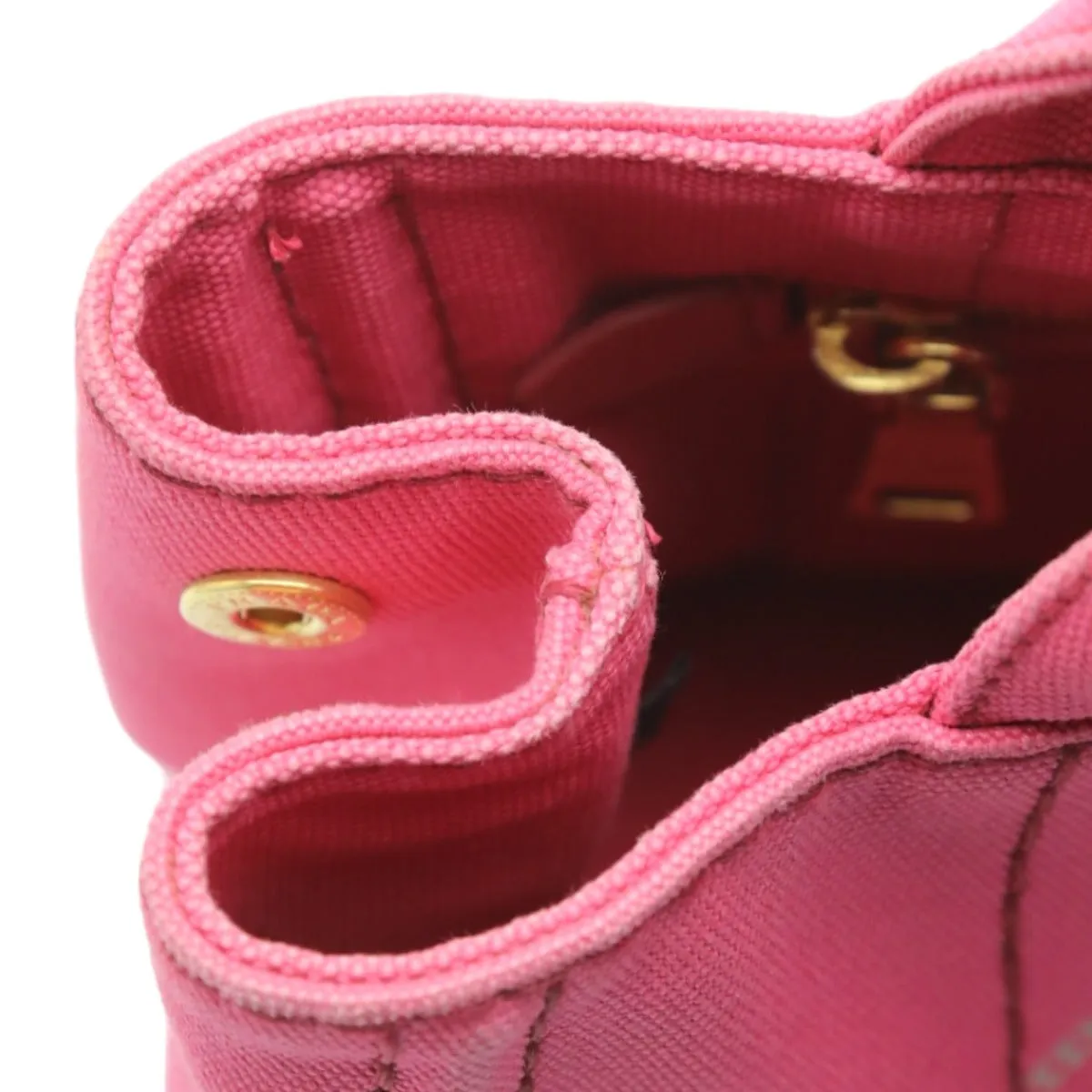 PRADA Tote Bag 1BG439 Cotton canvas pink Tote Bag Cotton canvas Canapa mini Women Used