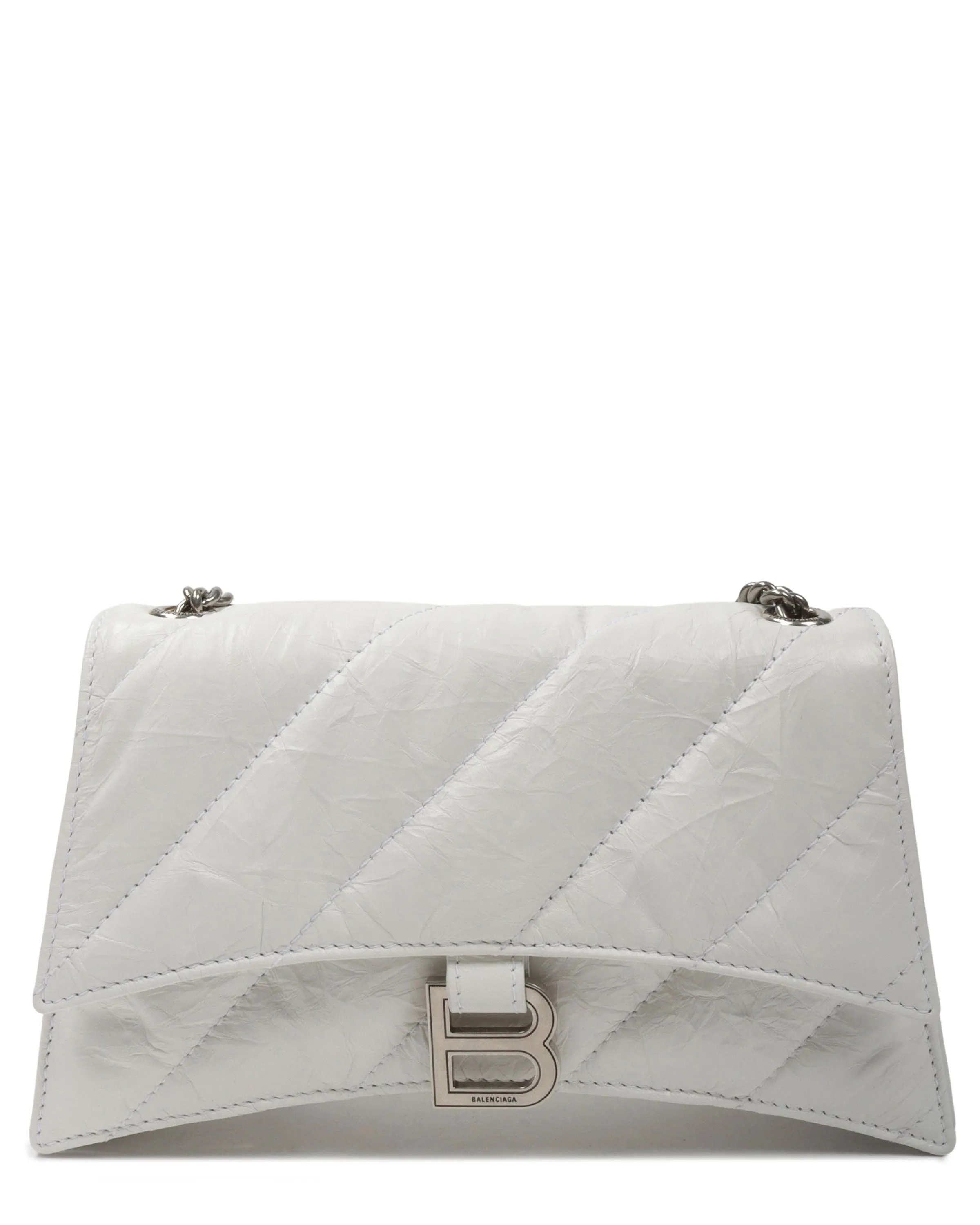 Quilted Leather Crush Hourglass Bag