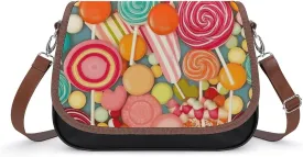 Rainbow Spiral Crossbody Bags for Women Leather Handbags Travel Purses Shoulder Bags Tote Bag for Daily Use