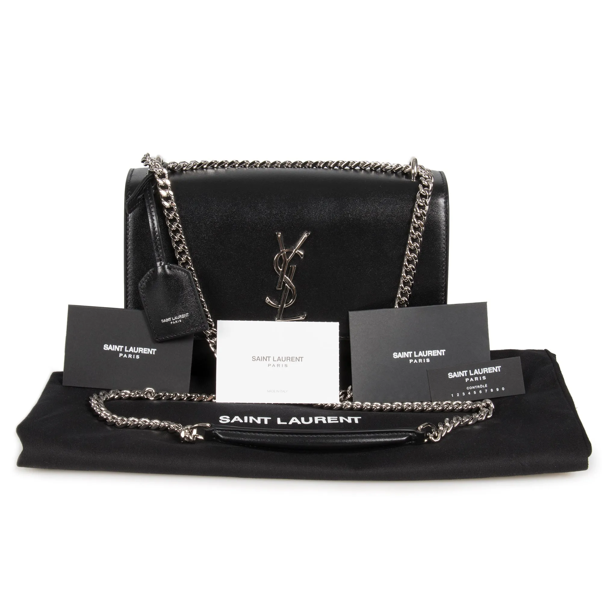Saint Laurent Medium Black Sunset Monogram Shoulder Bag