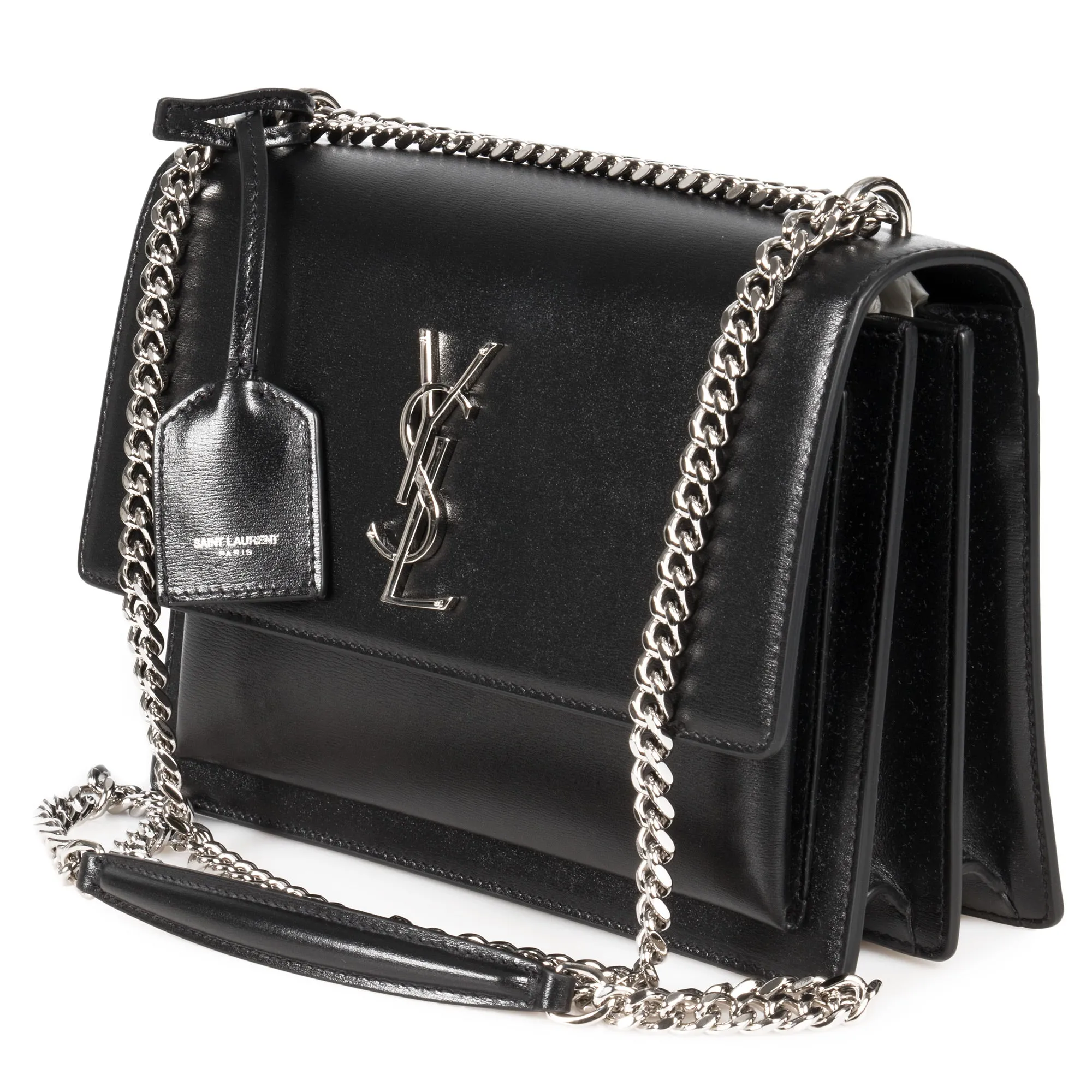 Saint Laurent Medium Black Sunset Monogram Shoulder Bag
