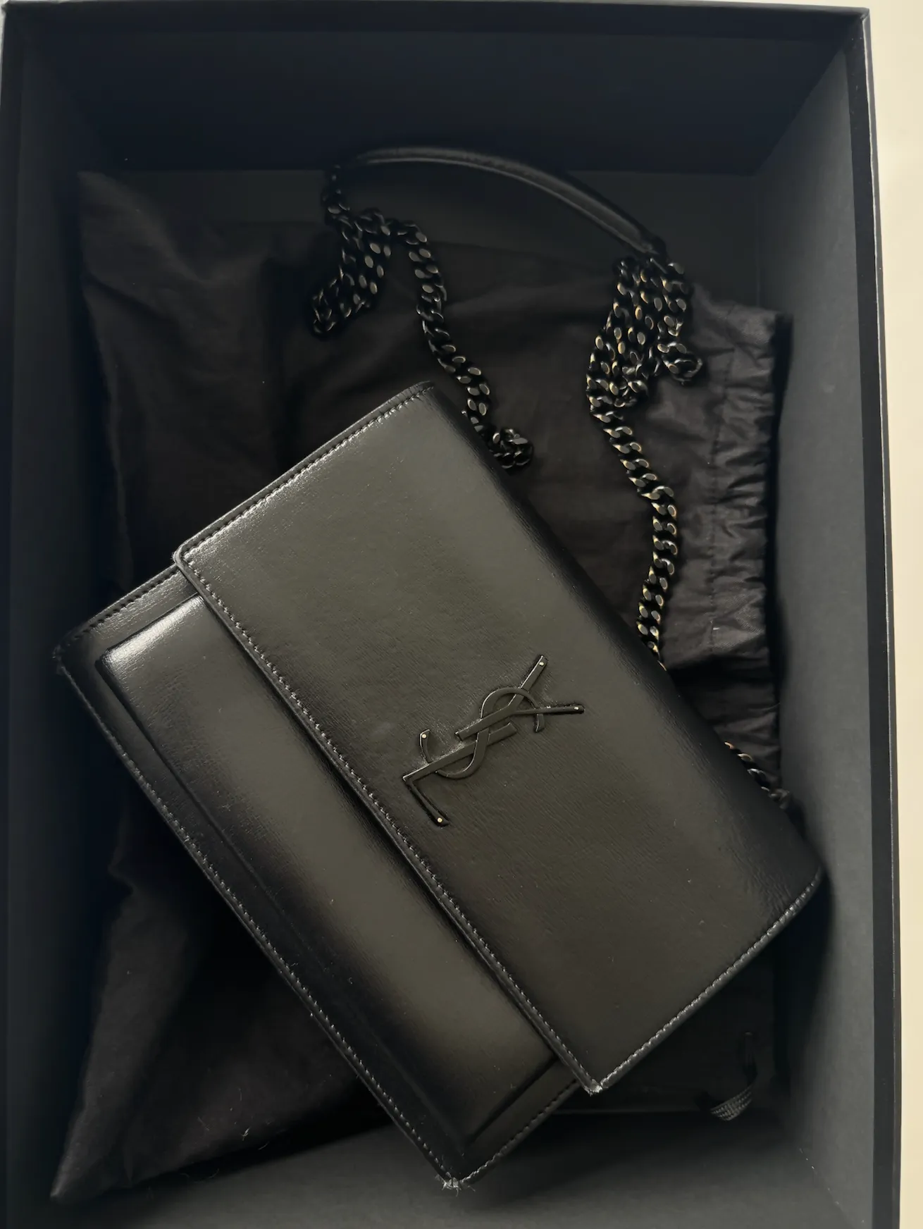 Saint Laurent Sunset leather crossbody bag - full set
