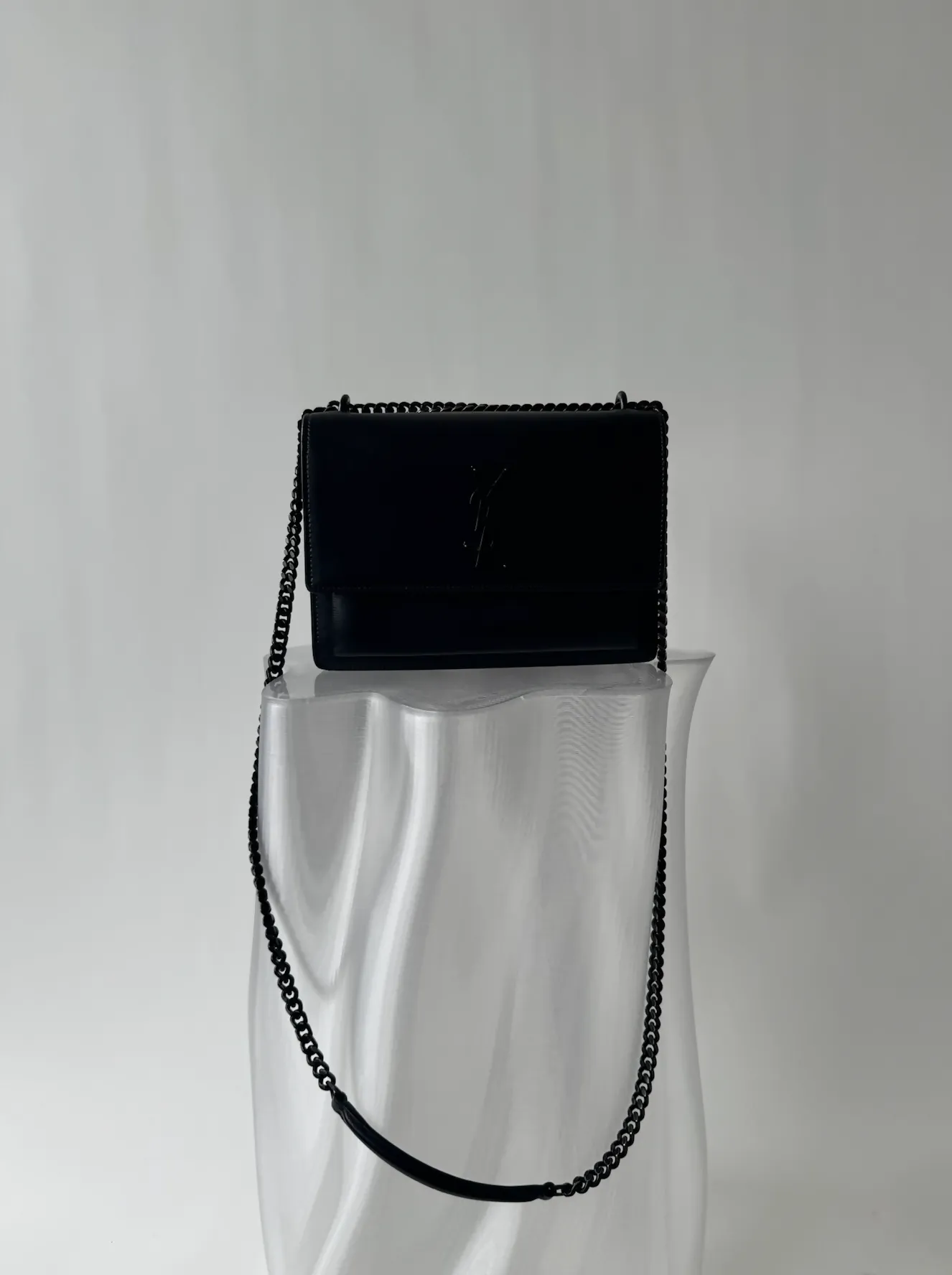 Saint Laurent Sunset leather crossbody bag - full set