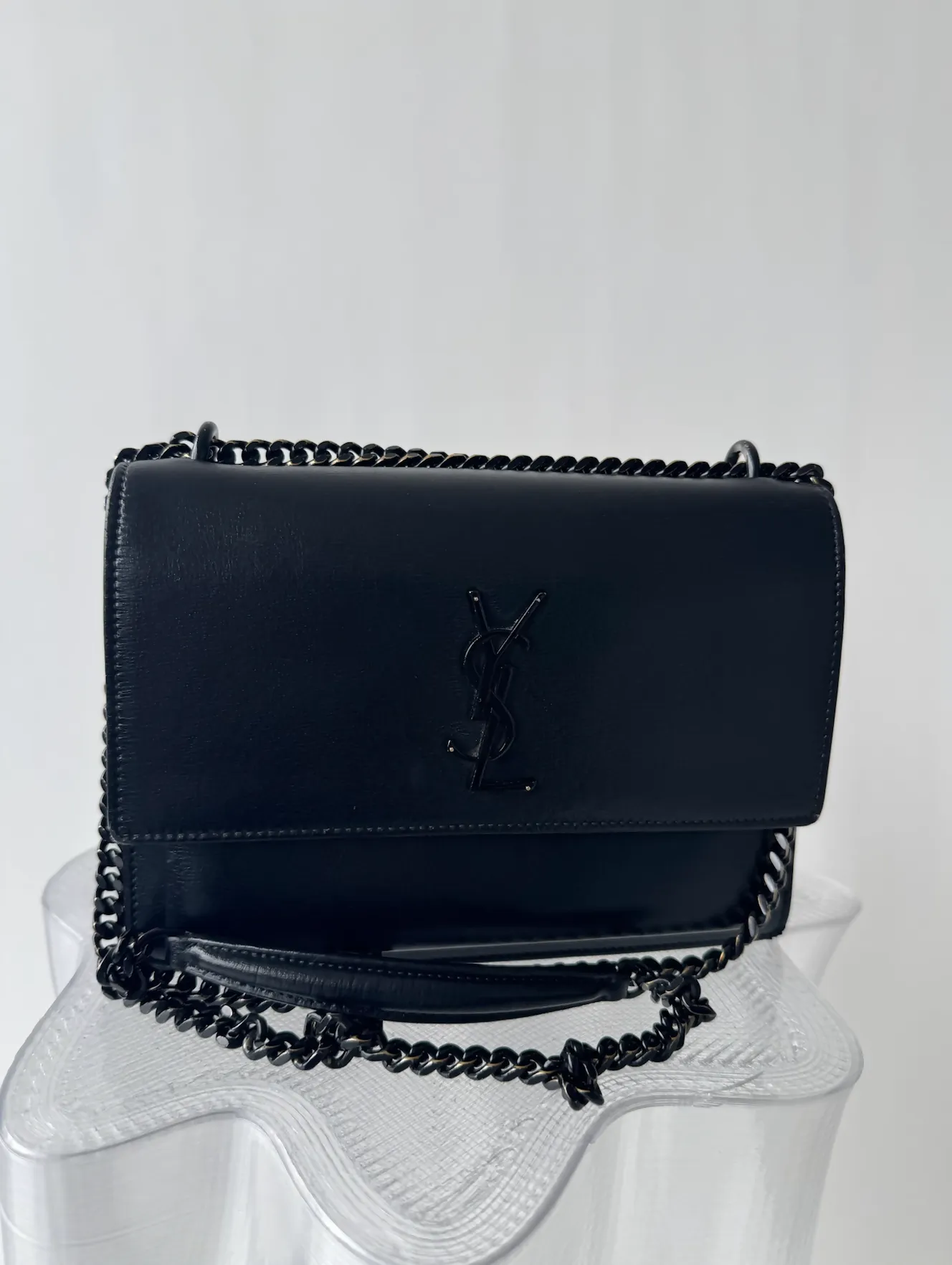 Saint Laurent Sunset leather crossbody bag - full set