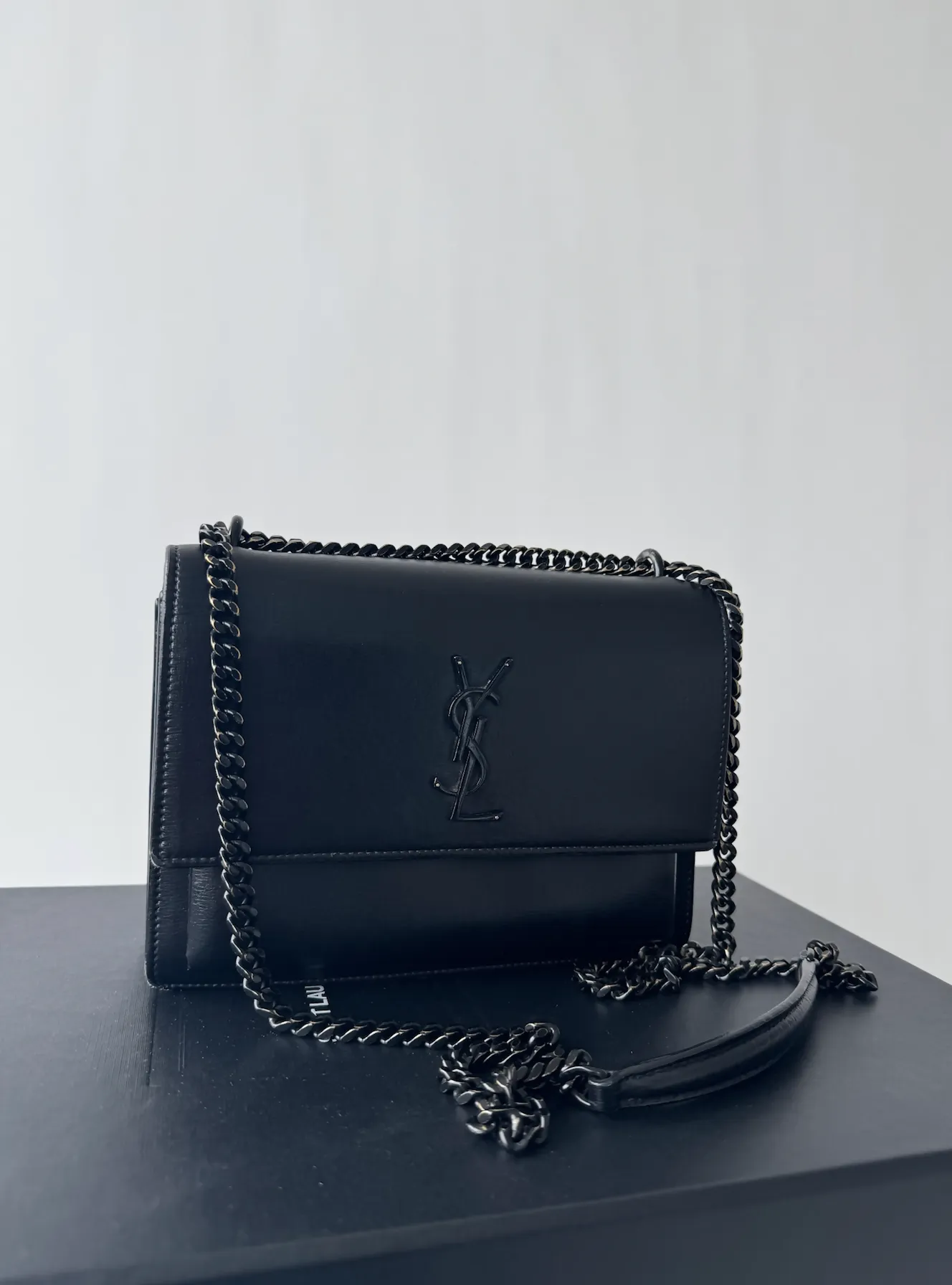 Saint Laurent Sunset leather crossbody bag - full set