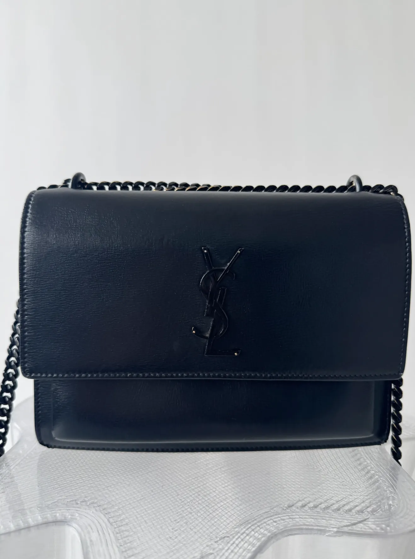 Saint Laurent Sunset leather crossbody bag - full set
