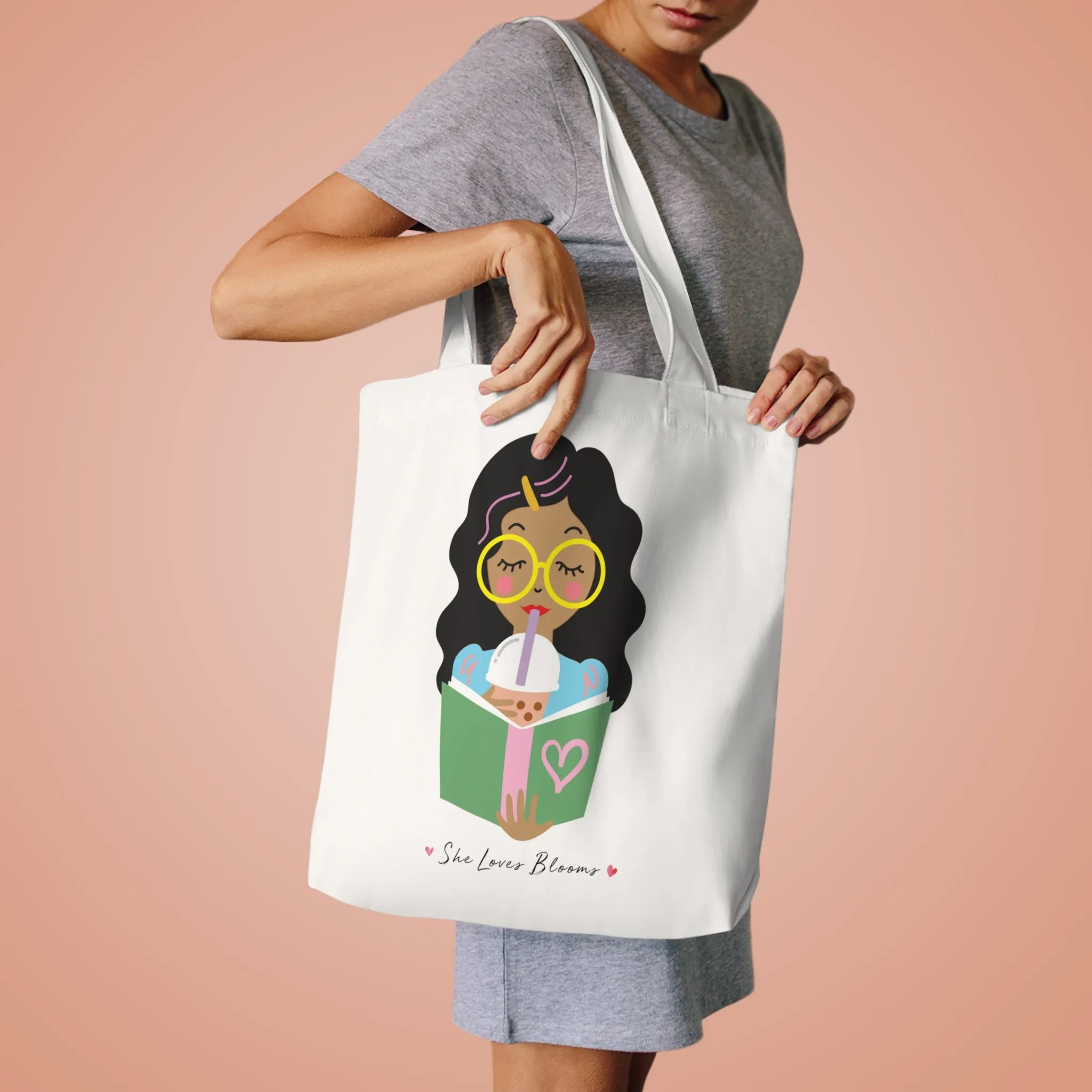 Simply Joy (Black Hair) Cotton Tote Bag