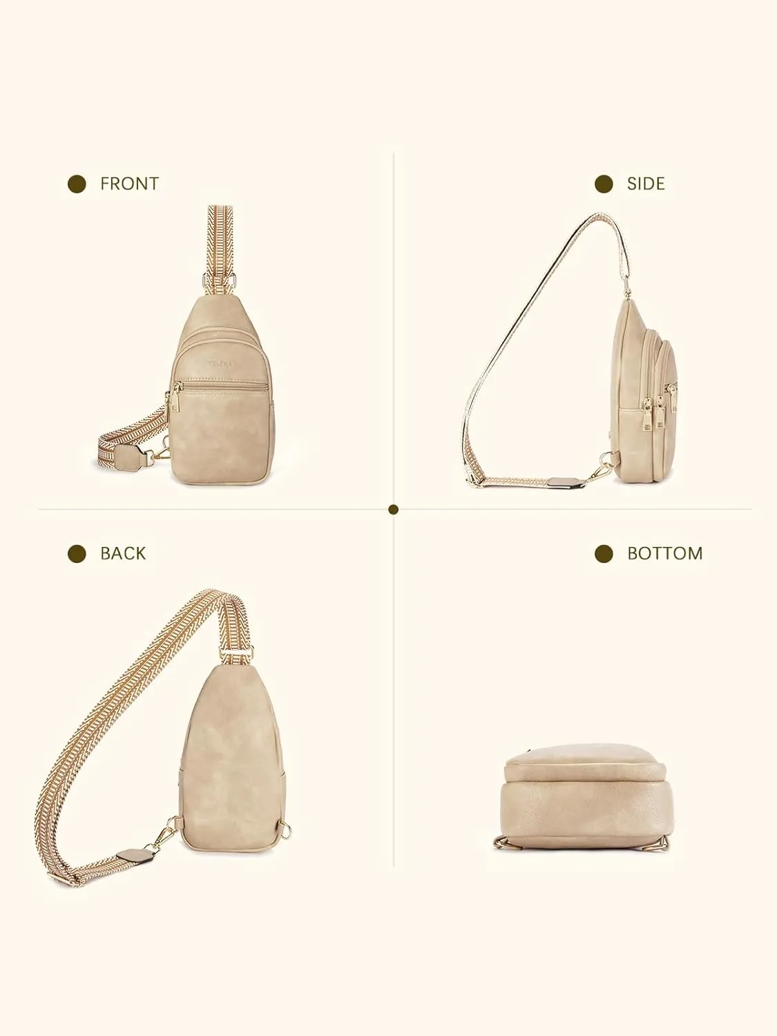 Telena Crossbody Bags for Women Cross Body Sling Bag with Adjustable Shoulder Strap