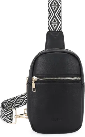 Telena Crossbody Sling Bags for Women, PU Leather Fanny Packs Cross Body Bag for Woman