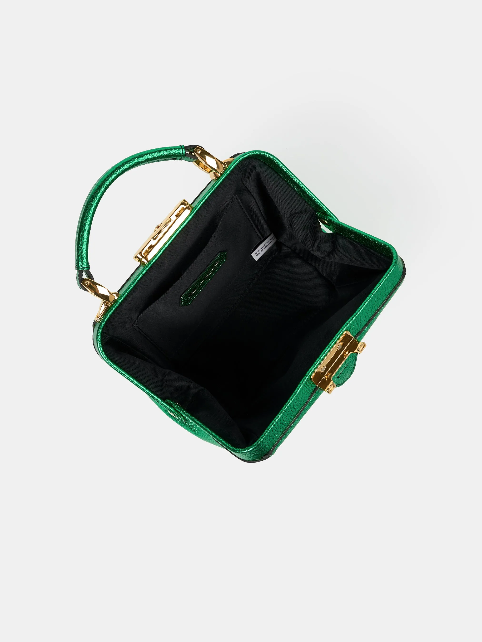 The Mini Sophie - Wicked Green Metallic Calf Grain