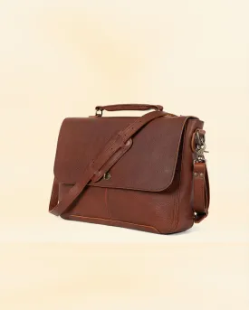 THE PRICY LEATHER LAPTOP MESSENGER BAG