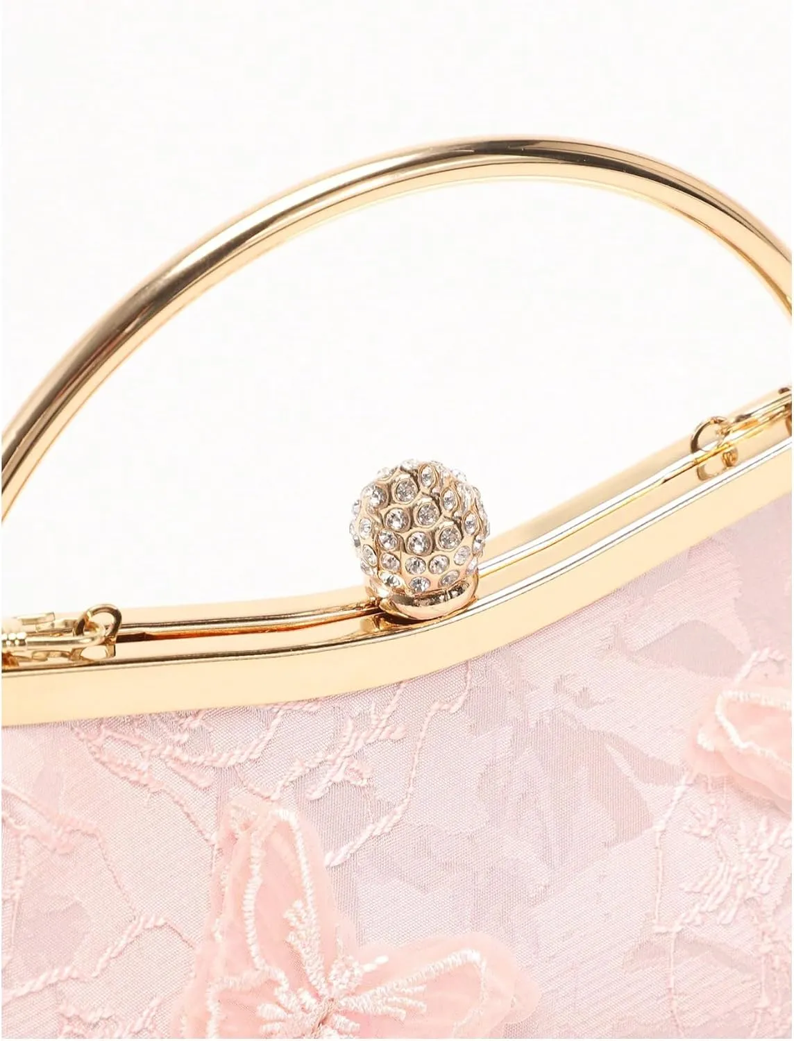 Verdusa Women's Vintage Floral Sequin Evening Bag Top Handle Crossbody Handbags with Chain Strap