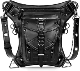 Waist Bag Fanny Pack Motorcycle Drop Leg Bag Thigh Hip Pouch Messenger Leather Crossbody Shoulder Purse Wallet Pocket