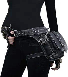 Waist Bag Fanny Pack Motorcycle Drop Leg Bag Thigh Hip Pouch Messenger Leather Crossbody Shoulder Purse Wallet Pocket