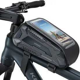 Waterproof Bike Frame Bag - [2025 Quick Zipper] Bike Phone Bag with 1.6L Capacity, Bicycle Top Tube Bag, Bike Phone Mount Holder, Cycling Pouch, Bike Accessories for Phones up to 7
