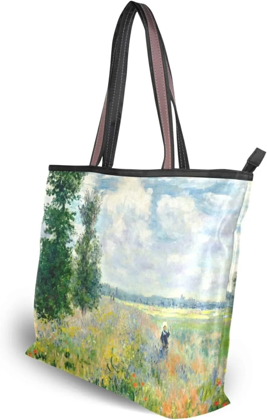 Women's Tote Shoulder Bag Monet Sailboat Sea Top Handle Bag Handbag