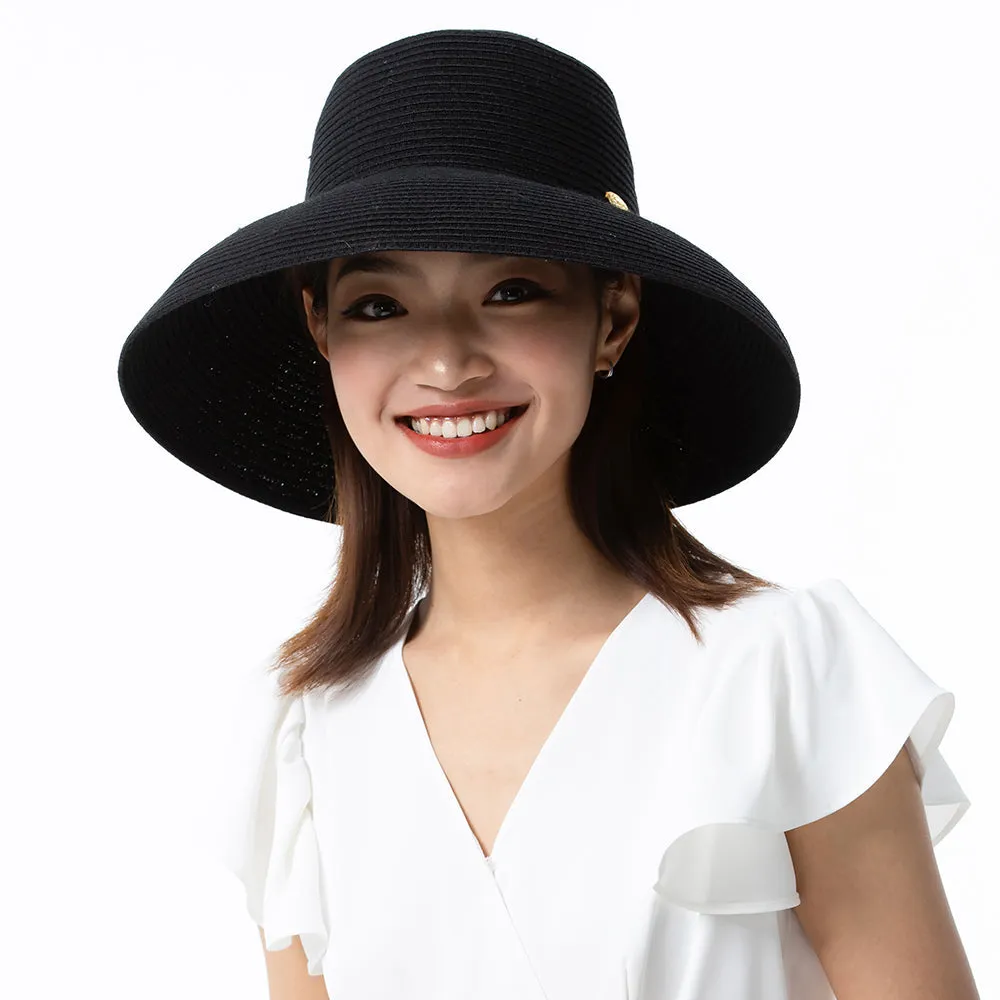 Women's Wide-Brim Foldable Fedora Beach Straw Hats UPF 50 