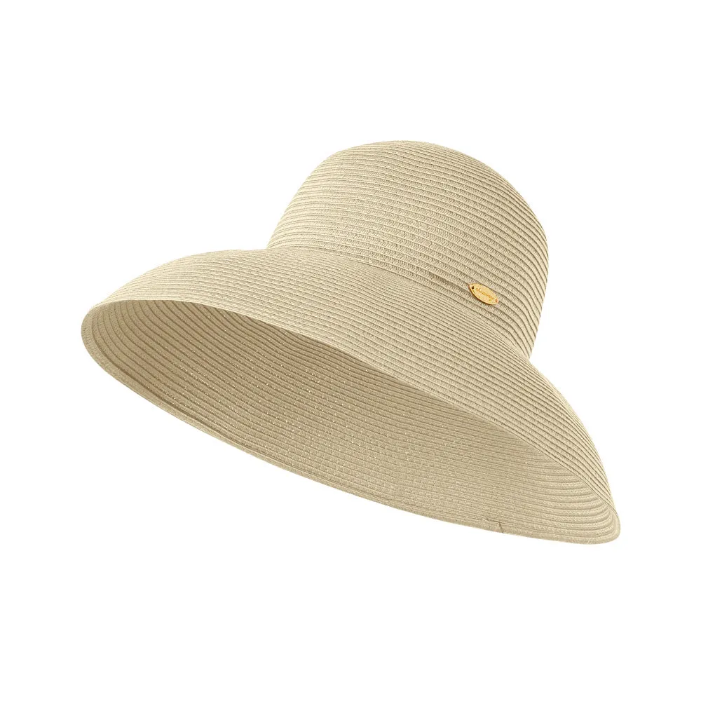 Women's Wide-Brim Foldable Fedora Beach Straw Hats UPF 50 